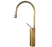 Rubinetti Per Lavandini Bagno Rubinetto Per Lavabo Girevole Rialzato Per Lavabo Da Appoggio Per Bagno Interamente In Rame Nero Caldo E Freddo Marrone Alto