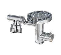 Rubinetti per Lavello 2 In 1 E Lavabicchieri, Rubinetto Girevole per Lavello Cucina, 4 Modalità di Uscita Dell'acqua, Attacco per Lavello per Tazze In Ottone per Casa, Hotel(Silver)