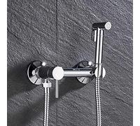Rubinetti per lavello cucina rubinetti bidet rubinetti della doccia in ottone igienico doccia spray aerografo aerografo tocco caldo e freddo mixer per acqua fredda spray bidet doccia/nero opaco b b.