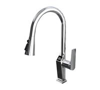 Rubinetti per lavello da Cucina con doccetta Estraibile Rubinetto da Cucina Grigio Display Digitale Bocca Girevole a 360° Calda e Fredda Rubinetti per la casa