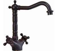 Rubinetti per lavello da cucina in ottone - stile antico retrò a croce rubinetti per lavabo da bagno