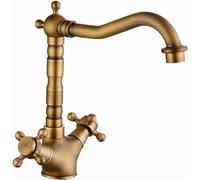 Rubinetti per lavello da cucina in ottone - stile antico retrò a croce rubinetti per lavabo da bagno
