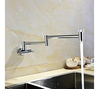 Rubinetti per lavello da Cucina, Montaggio a Parete, Rubinetto Universale per Acqua Fredda, Doppia Maniglia, Girevole a 360°, Multifunzione, Rubinetto da Cucina, Rubinetto per lavelli da Cucina,