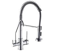 Rubinetti per lavello da Cucina Rubinetti per lavello da Cucina Rubinetto Miscelatore Caldo e Freddo 2 in 1, Rubinetto da Cucina a Molla Multifunzionale, Rubinetto per lavabo con abbassamento,