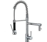 Rubinetti per lavello da Cucina Rubinetto da Cucina a Molla in Rame con, Rubinetto per lavello con abbassamento, Tirare Liberamente Il Rubinetto Caldo e Freddo, Apertura di Installazione 35 mm,
