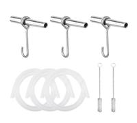 Rubinetti per sciroppo d'acero, in acciaio inox, kit di maschiatura per sciroppo d'acero riutilizzabile, forniture sicure per sciroppo d'acero a risparmio energetico, include spile, gancio, tubi e