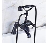 Rubinetti Per Vasca Da Bagno In Bronzo Nero Tocchetto Per Vasche Per Vasca Per Bagno A Doppia Maniglia Rubinetto Da Bagno Con Manuale