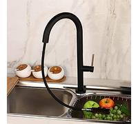 Rubinetti Rubinetti Caldo Freddo 360 Girevole Estraibile 2 Vie Spray Rubinetto for Lavandino da Cucina in Ottone Massiccio Rubinetti Miscelatori for Acqua da Cucina Rubinetti Verniciatura Bianco/Nero