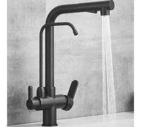 Rubinetti, Rubinetto da Cucina a 3 Vie con Doccetta Estensibile, Rubinetto Combinator Cucina in Bronzo Neror Lavandino da Cucina