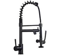 Rubinetti, rubinetto tutto in bronzo rubinetto da cucina americano estraibile rubinetti acqua calda e fredda estraibile alta pressione doppia uscita pentola per verdure lavello rubinetto