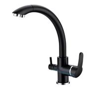 RUBINETTO 3 VIE NERO PER DEPURATORE ACQUA