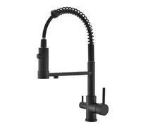 rubinetto a 3 vie nero, Girevole A 360°, Rubinetto Da Cucina 3 in 1, Per Filtro Dell'acqua, Rubinetto Ad Rubinetto Cucina Con Doccetta Estraibile rubinetto per osmosi (nero)