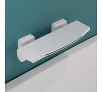 Rubinetto a cascata per vasca da bagno a parete, miscelatore in ottone caldo e freddo, elegante finitura bianca, rubinetti moderni per bagno per un'esperienza spa di lusso