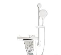 Rubinetto a cascata per vasca da bagno in ottone con montaggio a parete + | Rubinetto per vasca da bagno a parete, soffione doccia a 5 vie, rubinetto da bagno a cascata, doccetta multi-modalità
