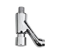 Rubinetto a chiusura automatica for lavabo, rubinetto a parete, con comando ritardato, leva singola, ottone cromato, montaggio su lavatrice, acqua