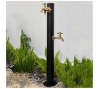 Rubinetto a colonna d'acqua da giardino autoportante per esterni, stazione di distribuzione dell'acqua, fontana con 2 rubinetti, ideale per giardino e cortile
