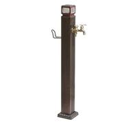 Rubinetto a colonna d'acqua da giardino per esterni, in ottone, rubinetti solari verticali con illuminazione a LED regolabile, ritenzione del calore e antigelo per irrigazione e lavaggio.