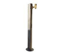 Rubinetto a colonna d'acqua da giardino, verticale, cilindrico, in acciaio inossidabile 304, supporto per tubo con fontana decorativa per irrigazione e irrigazione (grigio 5)