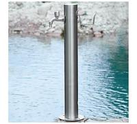 Rubinetto a colonna d'acqua in acciaio inossidabile for giardino supporto for rubinetto antigelo for esterni con funzione fontana sistema di lavaggio del tubo flessibile(Faucet-1,20.5x86CM)