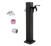 Rubinetto a colonna d'acqua per esterni, in acciaio inox, decorativo, autoportante, supporto per tubo per fontana di irrigazione da giardino, 60 x 8 cm