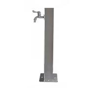 Rubinetto a colonna d'acqua verticale, Freestanding Outdoor Garden Faucet Silver And Black 23.6-37.4in(Silver,23.6in/60cm)