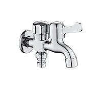 Rubinetto a doppia uscita in ottone for lavello da lavanderia, rubinetto doppio for lavandino del bagno, doppio connettore for tubo flessibile dell'acqua