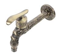Rubinetto a Muro Antigelo a Leva Singola in Ottone, Oro | Stile Vintage Classico, Installazione a Parete, Uso per Lavatoio e Secchi, Adatto a Esterni e Lavanderia