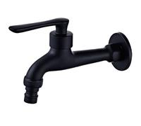 Rubinetto a parete Interface， rubinetto a parete， Rubinetto in ottone nero Rubinetti da giardino for esterni for lavatrice, lavanderia, pulizia, rubinetto for mocio(Model 6)