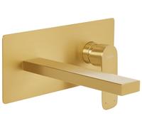 Rubinetto a parete monocomando in ottone con finitura oro Dichato