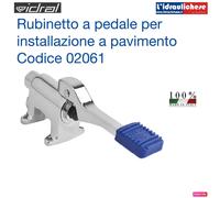 Rubinetto a pedale per installazione a pavimento Idral 02061