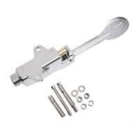 Rubinetto a pedale per uso a mani libere, valvola singola per interruttore dell'acqua fredda con ingresso e uscita da 1/2", struttura in lega di zinco, finitura argento