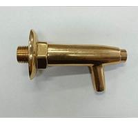 Rubinetto a pulsante per fontane in ottone lucido filetto 1/2" modello pesante