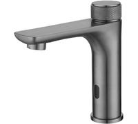 Rubinetto a sensore Automatico Touch per Il lavandino del Bagno Pistola Grigio Bacino Mixer toccate operazioni Senza Installazione Facile Progettazione Moderna Tecnologia di Risparmio idrico.