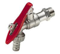 RUBINETTO A SFERA - 1/2" - 170 GR CON PORTAGOMMA E PORTA LUCCHETTO TUBO ACQUA