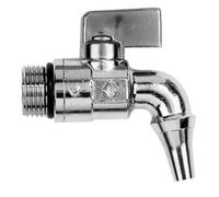 Rubinetto a sfera 1/2 pollice cromato lucido per fustino bidone olio acciaio inox lt 50 30 25 20 15 10 7 5 3 2 litri, guarnizione sulla filettatura