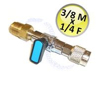 Rubinetto a sfera 3/8'' M x 1/4'' F sae per gas refrigerante