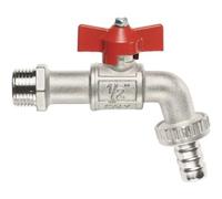 Rubinetto a sfera con portagomma a farfalla 3/8" DN 10