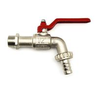 Rubinetto a sfera con portagomma con leva rossa 1" dn 25 pn 16
