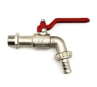 RUBINETTO A SFERA CON PORTAGOMMA CON LEVA ROSSA 1" DN 25 PN 16