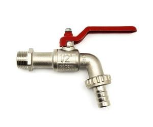 RUBINETTO A SFERA CON PORTAGOMMA CON LEVA ROSSA 1" DN 25 PN 16