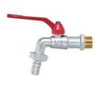 RUBINETTO A SFERA CON PORTAGOMMA E LEVA ROSSA 1" DN 12 PN 15