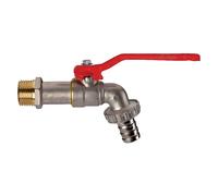 Rubinetto a Sfera da Giardino con Portagomma da 1/2", 3/4", 1", Alluminio/Ottone