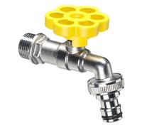 Rubinetto a Sfera per Fontana da Giardino con Fiore Colorato Belfer RUB/029 Giallo