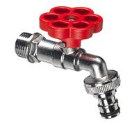 Rubinetto a Sfera per Fontana da Giardino con Fiore Colorato Belfer RUB/029 Rosso