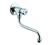 RUBINETTO A SNODO A PULSANTE DA PARETE CON ARRESTO TEMPORIZZATO Cromo