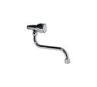 RUBINETTO A SNODO SINGOLO 1/2" CANNA LUNGA OTTONE CROMATO