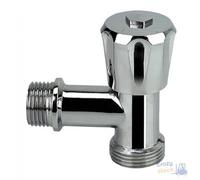 RUBINETTO A SQUADRA CROMATO PER LAVATRICE CHIUSURA A VITONE - 1/2x3/4