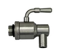 RUBINETTO ACCIAIO INOX 3/8" ANTIGOCCIA CON LEVA E DADO REGOLABILE