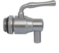 RUBINETTO ACCIAIO INOX PER CONTENITORI BIDONI FUSTI VINO OLIO 1/2''-3/4''-1''