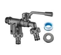 Rubinetto Acqua Da Esterno, Resistente Antigelo Controllo Preciso, Erogatore Acqua a 2 Vie per Giardinaggio, Per Lavaggio Auto, Innaffiatura Fiori, Irrigazione, Proprietari Di Casa E Giardinieri